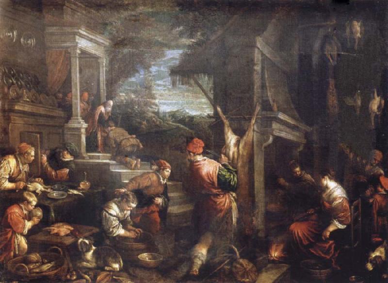 Francesco Bassano the younger The homecoming de lost of son into the father house